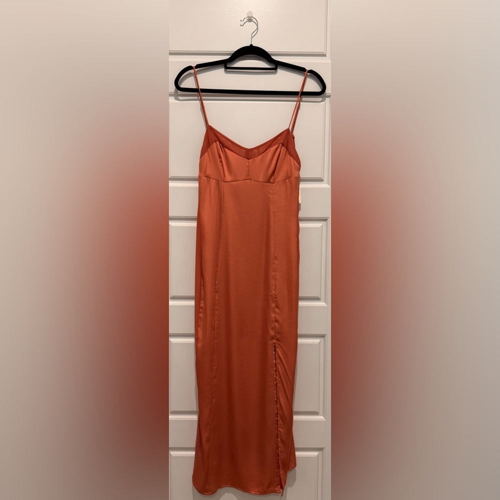 Free People Intimately Terracotta slip maxi dress
